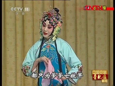 央视《中国京剧音配像精粹》京剧《铁弓缘》选段音配像演出画面(陈秀英)